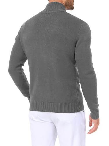 Men's Cardigan Sweater Long Sleeve Knitted V-Neck Button Sweater Zipper Cardigan4