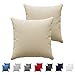 Dreamzie Federa Cuscino (Set di 2) - Beige Cotone - per i Cuscini 60 x 60 cm - 100% Jersey di Cotone - Federa da Cuscino - Copri Cuscino per Letto - Fodera Protezione per Cuscino