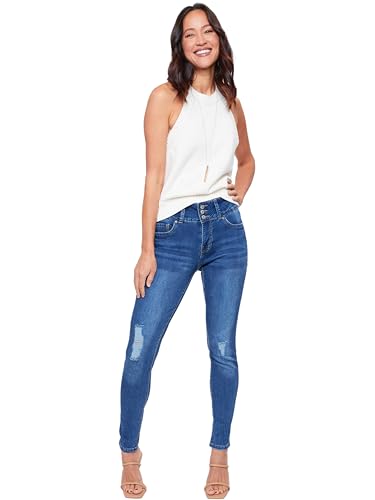 Royalty For Me Women's Essential 3 Button High Rise Skinny Jean with Functional Front Pockets4