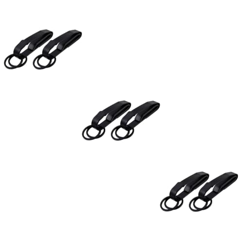 Porte-clés acier de ceinture avec boucle de suspension robuste noire