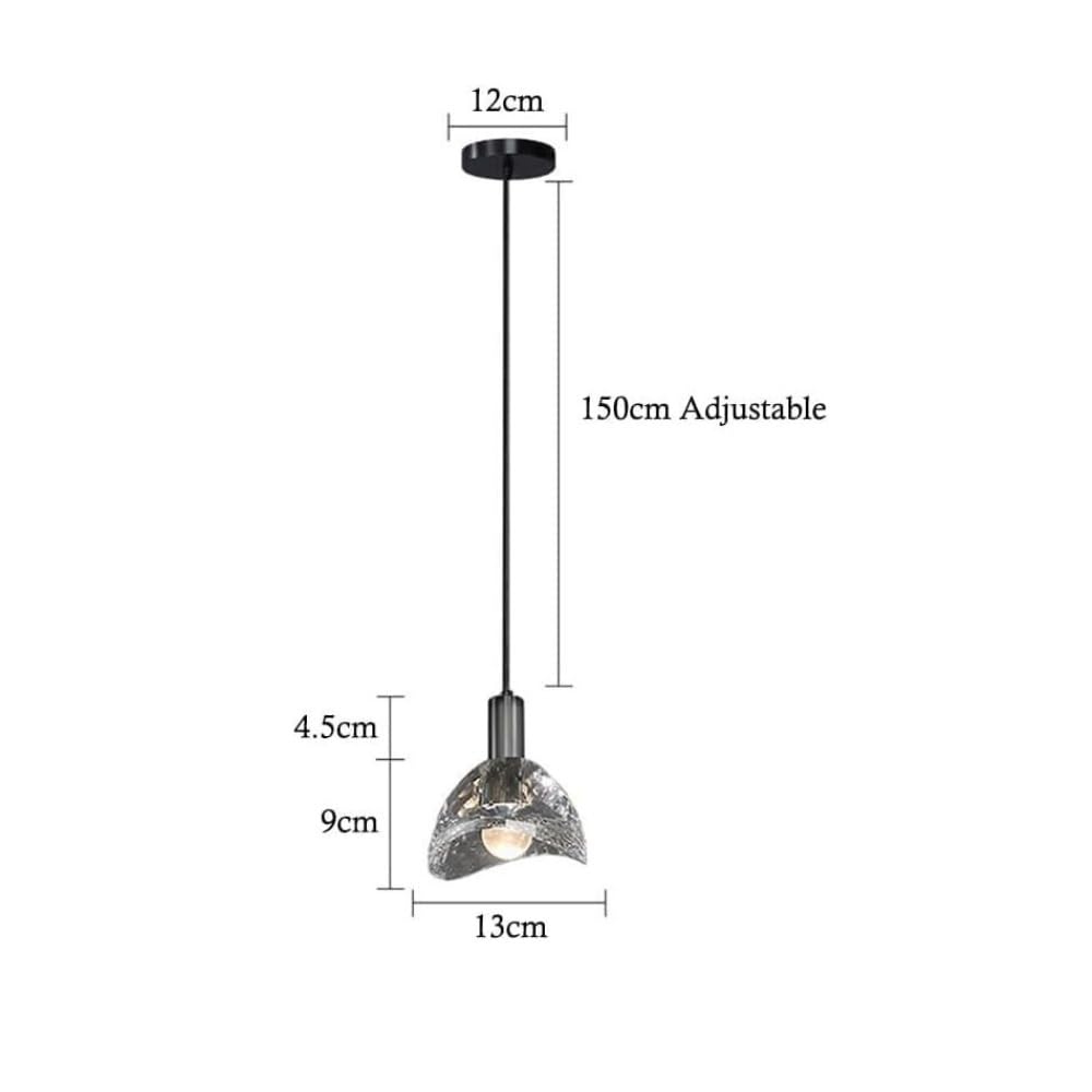 Kleine Mid-Century-Kristall-Pendelleuchte, nordischer Einzelkopf, schwarzes Kupfer, Nachttisch-Hängelampe, moderner, verstellbarer Schlafzimmer-Kronleuchter for Wohnzimmer