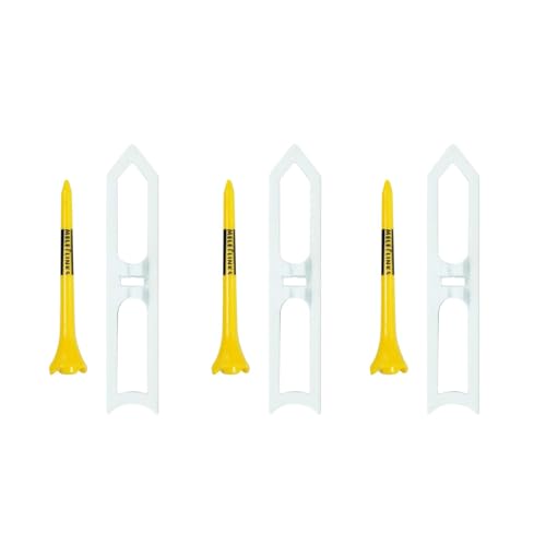 ゴルフティー3本セット PP製 再利用可能 ゴルフ練習用マット付 屋内外対応 パッティングチッピング用 ブラック