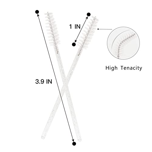 Yumflan-50-Pcs-Disposable-Eyelash-Brushes-Eye-Lash-Brush-Mascara-Wands-Spoolies-for-Eyelash-Extensions-Makeup-Supplies-Kit-Cleansing-Glitter-Applicator-Tool-Accessories-Bristle-Crystal-White