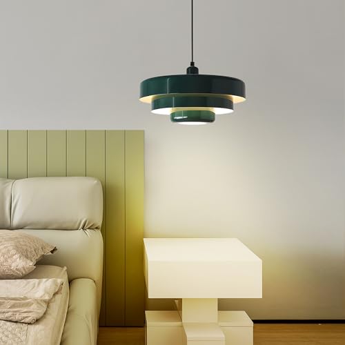 Doungros DR001 Mid Century Pendant Light Fixtures Ceiling Pendant Lighting 3-Layer Metal Shade Design Vintage Flush Mount Light thumb #7
