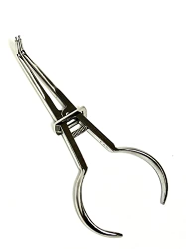 ArTLab-Ainsworth Rubber Dam Punch Pliers for Rubber Dam Sheets 5 Sizes Holes 0.8mm, 1.0mm 1.2mm 1.5mm and 2mm Rotary Punch-Rubber Dam Pliers Ivory Clamp Forceps (Rubber Dam Pliers Ivory)