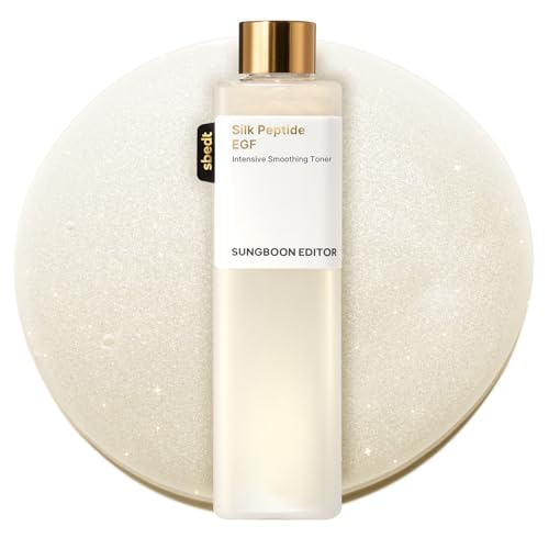 Image of SUNGBOON EDITOR Silk Peptide EGF Facial Toner with Copper Peptides for Sensitive Skin, Moisture & Smoothing Care for fine Lines, Firm-Looking Radiance, Korean Skincare 10.14 fl oz