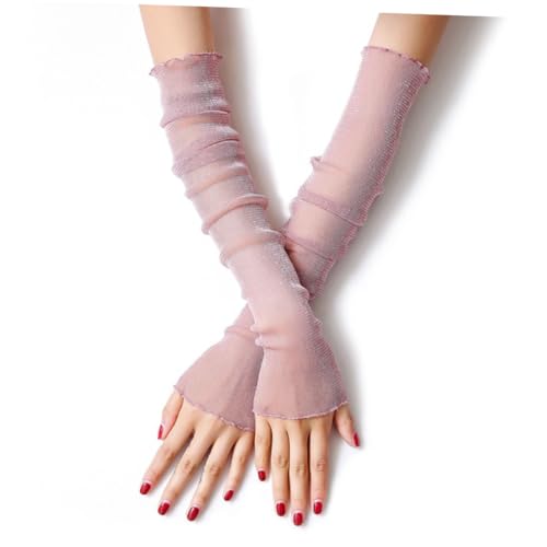 BESPORTBLE 4 Pairs Gauze Arm Sleeves for Women Cooling Half-finger Uv Gloves Summer Driving Biking Outdoor Accessories