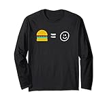 Photo Gallery hamburger divertente uguale felicità retrò vintage cibo hamburger maglia a manica Photo Gallery hamburger divertente uguale felicità retrò vintage cibo hamburger maglia a manica