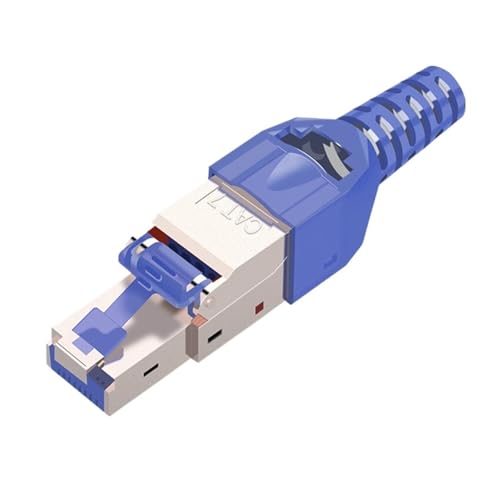 RJ45 CAT8 Cat7 CAT6A Connector RJ45 Terminated 10Gbps(1PCS,Black)
