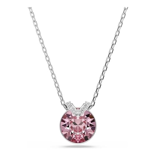 Articolo consegnato: 1 x Swarovski Bella V Collana Pendente, con cristalli rosa Swarovski, taglio Round, placcata in tonalità rodio, inclusa confezione Swarovski