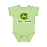 John Deere Infant Bodysuit, Girl Boy Unisex (18M, Lime Green)