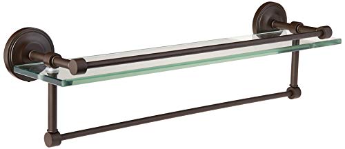 Allied Brass PRBP-1TB/22-GAL-ORB Prbp 1 Tb Gal Inch Gallery Towel Bar Glass Shelf, 22 Inch, Oil Rubbed Bronze