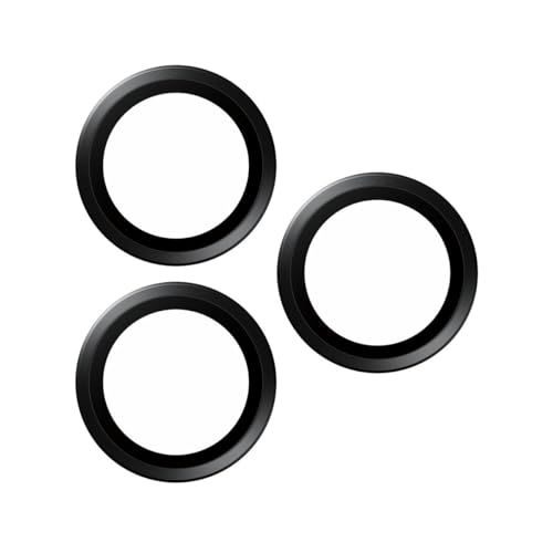 Protecteur d'objectif PanzerGlass™ Ti Hoops pour Apple iPhone 15 Pro | Pro Max - protection élégante avec verre anti-choc, noir titane