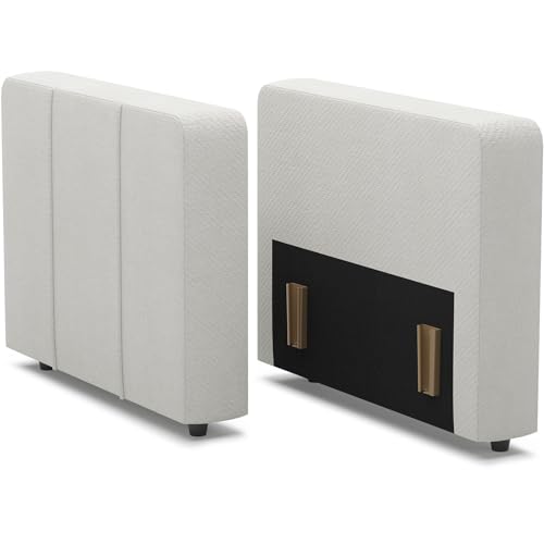 Belffin Velvet Armrest for Modular Sectional Sofa, Armrest Module for Sectional Sleeper Sofa Bed, White Armrest White