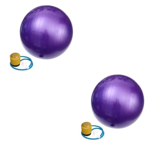 VANZACK 2 Pçs Gravidez Cadeira De Parto Yoga Exercício Fitness Anti-Explosão Yoga Bola Balanceador Exercício Bola Pilates Bola Parto Bola Exercício Bola Equilíbrio Bola Roxo Tapete De