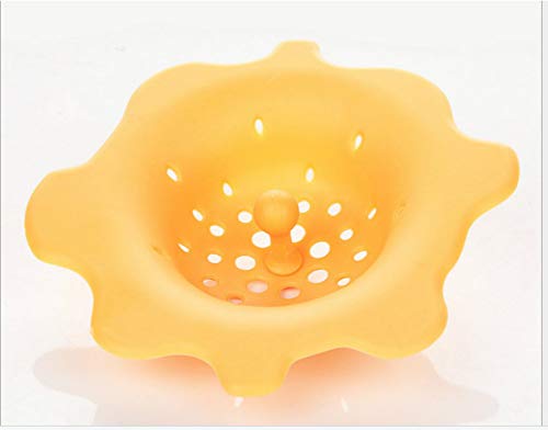 排水口カバーシンクストッパー シリコン床ドレン フロア排水カバー 排水口ふた 止水フタ シンク カバーフィルター ストレーナ 防臭 ゴミ受け 脱臭 快速排水 バス用 浴室用ユニット 風呂場用 家庭用 バスルーム トイレ キッチン (オレンジ)