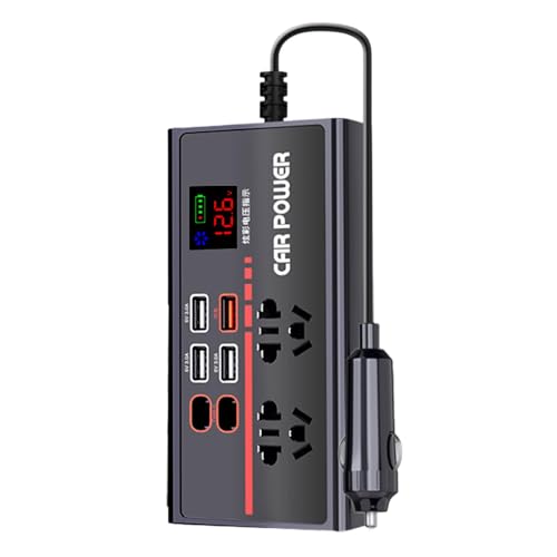 Car Inverter, Portable Charging Converter Auto, 200W Automotive Power Inverter, 12V 24V DC to 110V Or 220V AC, USB Fast Charging,6.3x3.15x1.18 inches, Perfect...