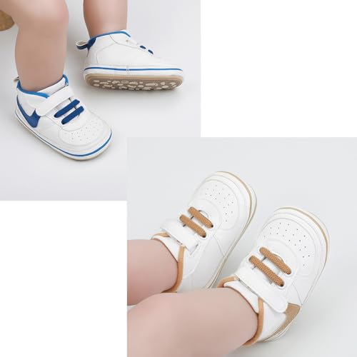 Image of Clowora Unsex Baby Shoes Boys Girls Infant Sneakers Non-Slip Soft Rubber Sole Toddler Crib First Walker Lightweight Shoes