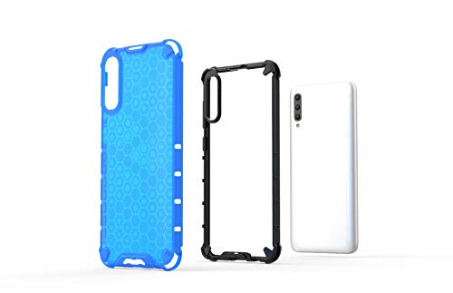 Image of Glasgow | for Samsung Galaxy A70s Honeycomb Pattern Back Case Cover for Samsung Galaxy A70s with 4 Bumper Corners and Military Grade Protection - Black