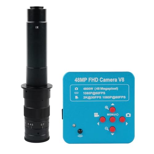 ラボ用顕微鏡アクセサリー 48MP 2K 1080P 60FPS USB 産業用ビデオ顕微鏡カメラ(300X Lens)