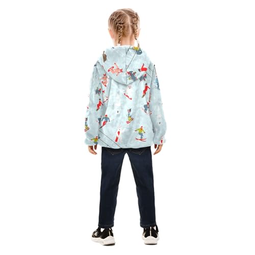 OTVEE Winter Ski Kids Hoodie Jacket Fall Spring Full Zip Warm Outwear Coat4