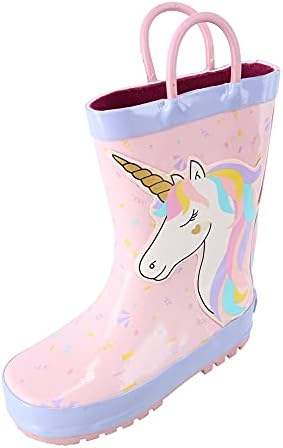Unicorn Head Rain Boots Girls Toddler 