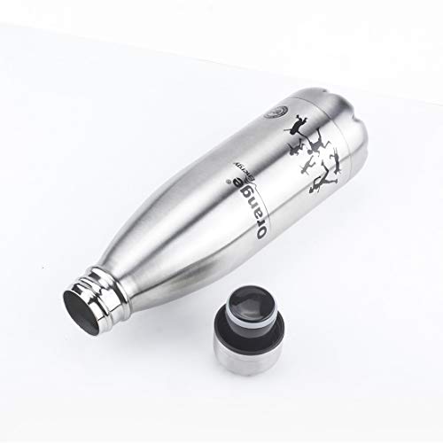 Image of Orange HOT and Cold Acqua Stainless Steel /THERMOSTEEL Bottle for Kids and Offices