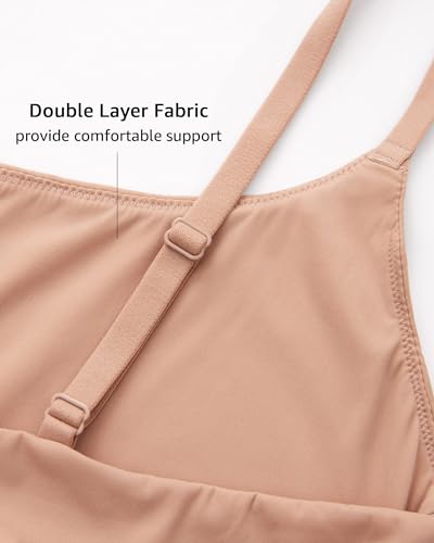 Image of INLYRIC Women's Inbarely Bralettes Cami Bras No Underwire Wireless Seamless Unlined Comfort Sports Bra