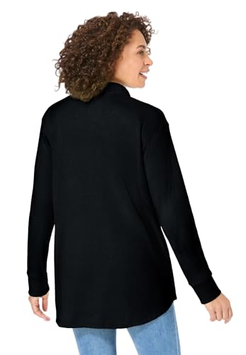 Woman Within Plus Size Relaxed Waffle-Thermal Tunic2