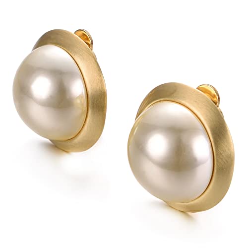 Yoursfs Vintage Pearl Clip On Earrings For Women Hypoallergenic Trendy Non Pierced Earrings3