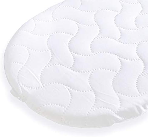 Clair de Lune Microfibre Quilted Water Resistant Moses Basket Mattress | Fits Palm Moses Basket/Noah Pod | Hypo-allergenic and Breathable | Temperature Regulating Comfy Nights Bassinet | 74 x 28 cm