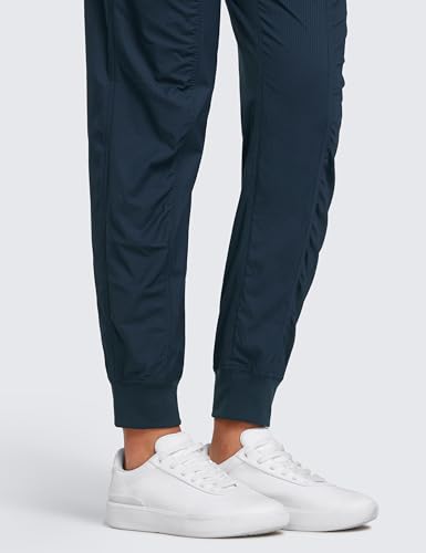 Image of CRZ YOGA Ease Line Joggers 26 inch /28.5 inch /30.5 inch | Casual, Lightweight, Ruched Design, Pockets, for Women