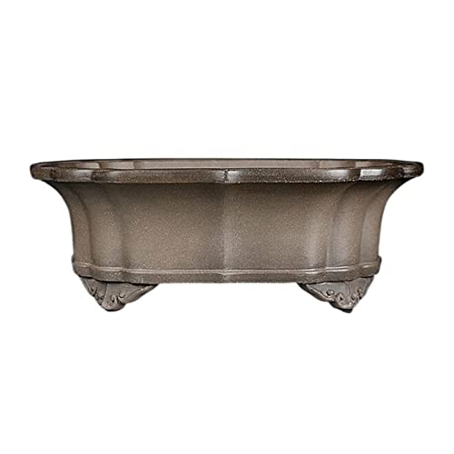 SOBOLON Macetas grandes de alabastro, macetas de gran diámetro, macetas decorativas para balcón, patio, entrada, con agujeros de drenaje, maceta moderna y simple
