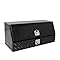 STMGW Black Aluminum 48 Inches Contractor Top Side Boxes, Truck Tool Box with Lockable T-Handle Latches and Lower Drawer