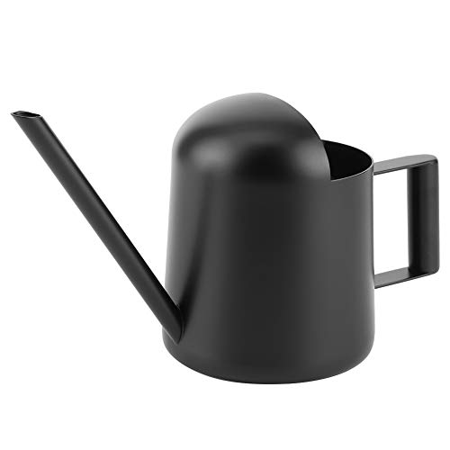 11 oz/300 ML Mini arrosoir d'intérieur en Acier Inoxydable Bonsaï arrosoir pour Petites Plantes d'intérieur (Noir) Cover
