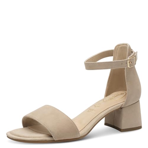 Tamaris Comfort Damen Sandalen mit Absatz aus Leder mit...