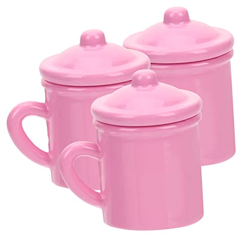 Toyvian 3piezas Mini Vaso para Enjuague Bucal Tazas Pequeñas De Agua Accesorios para Casas Miniatura Decoración para Casas De Muñecas Baño De Juguete