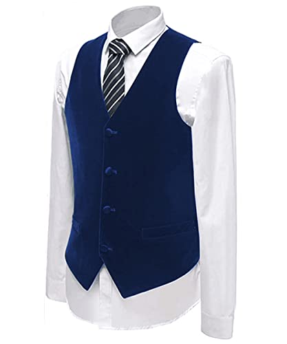 Men's Vest Velvet V-Neck Formal Suit Vests Groom Vest Slim Fit Wedding Waistcoat2