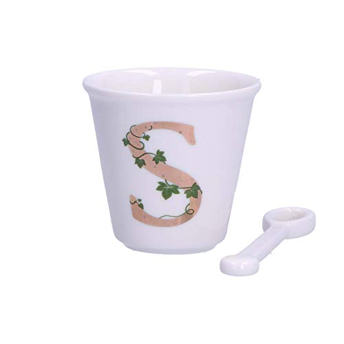 La Porzellan Weiß - Einzigartiges Schnapsglas 'S' mit Löffel, 75 cm, in Geschenkbox Cover