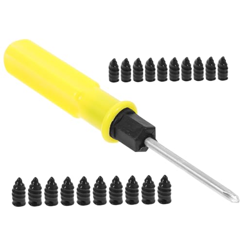 STOBAZA 1 Set Car Wheel Puncture Repair Kit with Plastic Screws Screwdriver Tire Repair for Small Nail Punctures for Cars Motorcycles