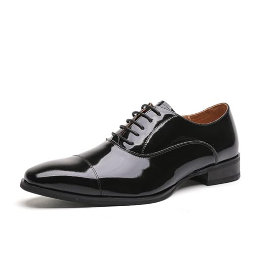 YZABEL Men's Leather Oxfords Shoes, Casual Business Oxford Leather Shoes for Dating Prom Business Work