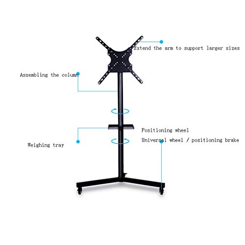 Soporte móvil de piso para TV 14-42 pulgadas miniatura 4