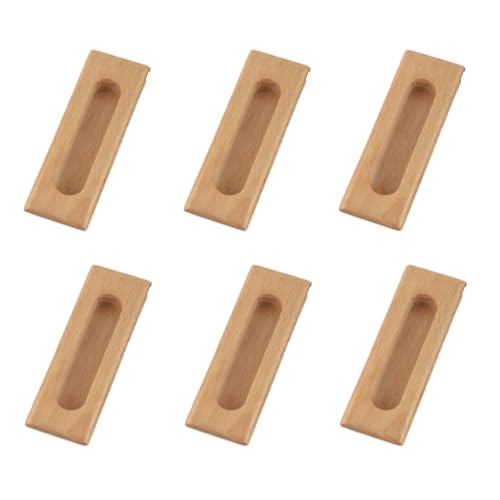 Manijas De Cocina 6 Unidades Armario Con Cajón Barnizado De Haya Armario Mango De Madera Rectangular Sólido 118 * 40Mm