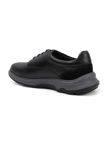Image of Carlton London Men's Lace-Up Leather Casual Shoe with Lightweight Comfort Sole