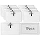 10 Stück Namensschilder, 90x56mm, transparent, mit Clip und Anstecknadel, ideal für Kleidung. Namensschildhalter für Schule, Büro, Konferenzen, Unternehmen und Events