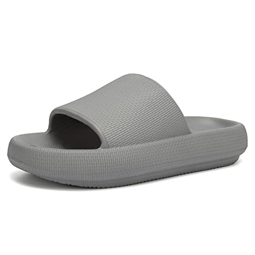 Image of EQUICK Cloud Slides Pillow Slippers for Women and Men | Shower Slippers Bathroom Sandals | Ultra Soft | Cushioned Thick Sole | Indoor & Outdoor