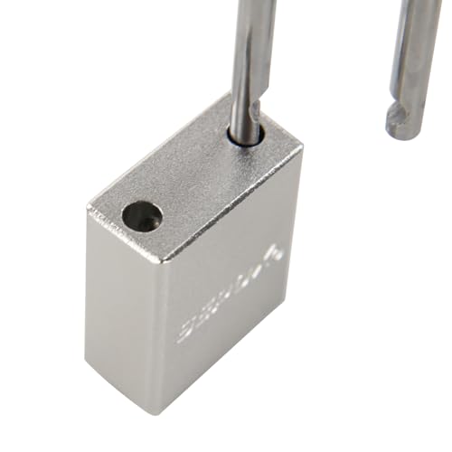 Image of SEPOX Ultra-Durable & Anti-Rust Outdoor Sliver Aluminum Padlock - 38mm 1-1 /2 inch with Long Shackle & 3 Big Different Keys Ideal for Gate, Storage, Locker, Fence and Lock-Out