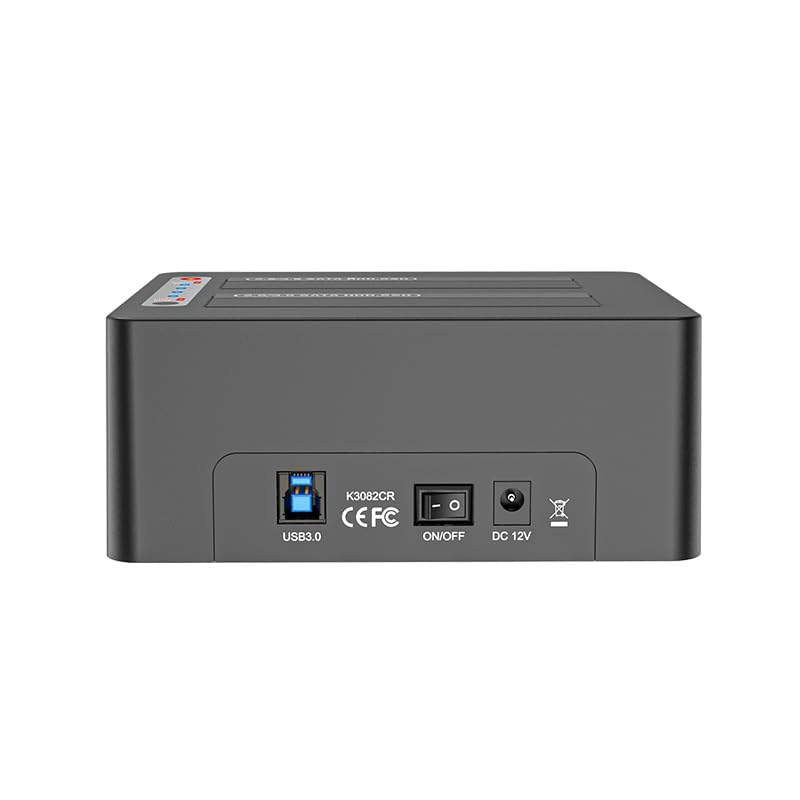 Image of MAIWO Dual Bay Hard Drive Docking Station with Offline Clone for 2.5 3.5 inch SATA HDD /SSD, Support Reading CF&SD Card, USB 3.0 5Gbps Drive Duplicator Cloner, 36TB Capacity