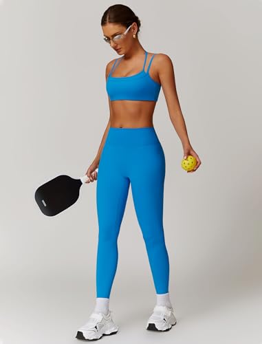 Two Piece Workout Sets For Women Sport Bra Matching High Waist Scrunch Butt Leggings Gym Yoga Active Wear Outfits3