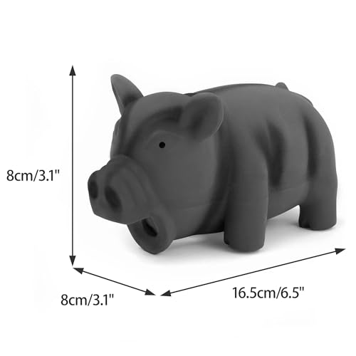 Chiwava 2 Stück 16,5 cm Quitschende Hundespielzeug Latex Schwein GRUNTING Tier Sound Welpen Kauen Interaktives Spiel für Medium Hunde